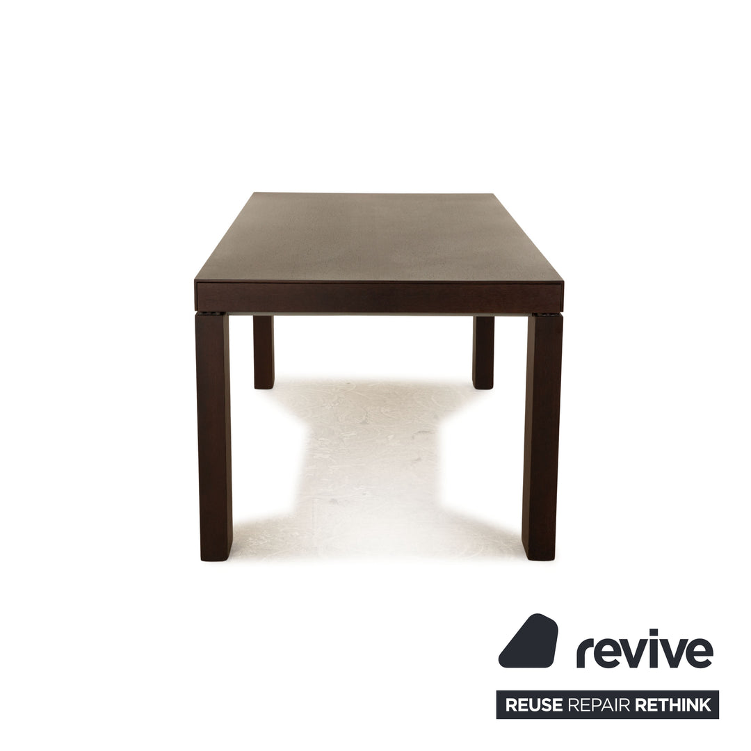 Molteni Globo wooden dining table brown extendable function