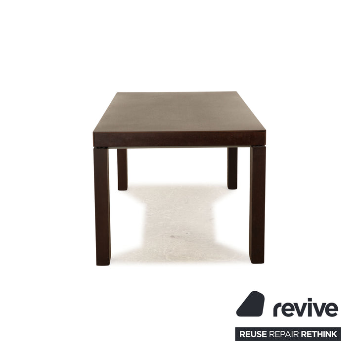 Molteni Globo wooden dining table brown extendable function