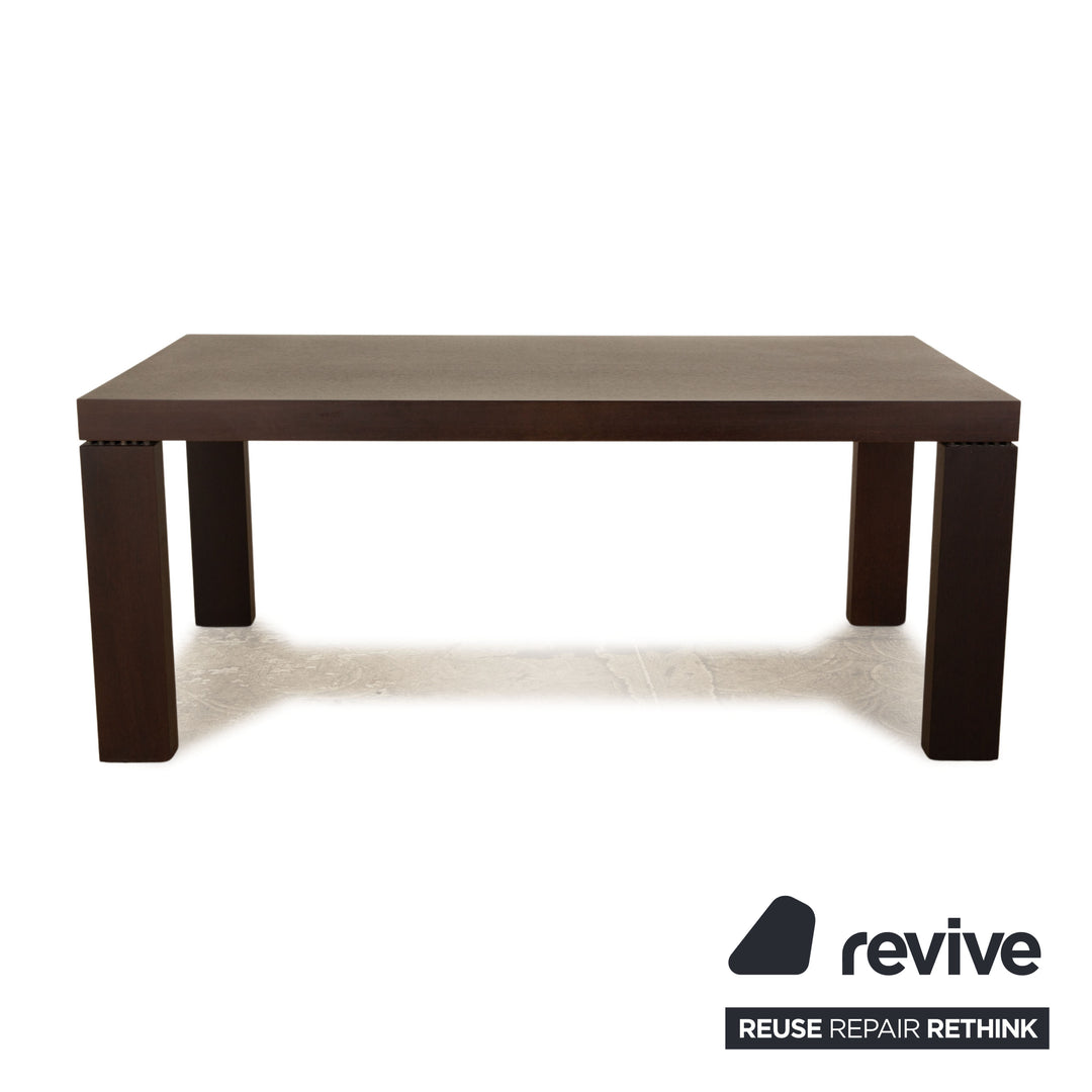 Molteni Globo wooden dining table brown extendable function