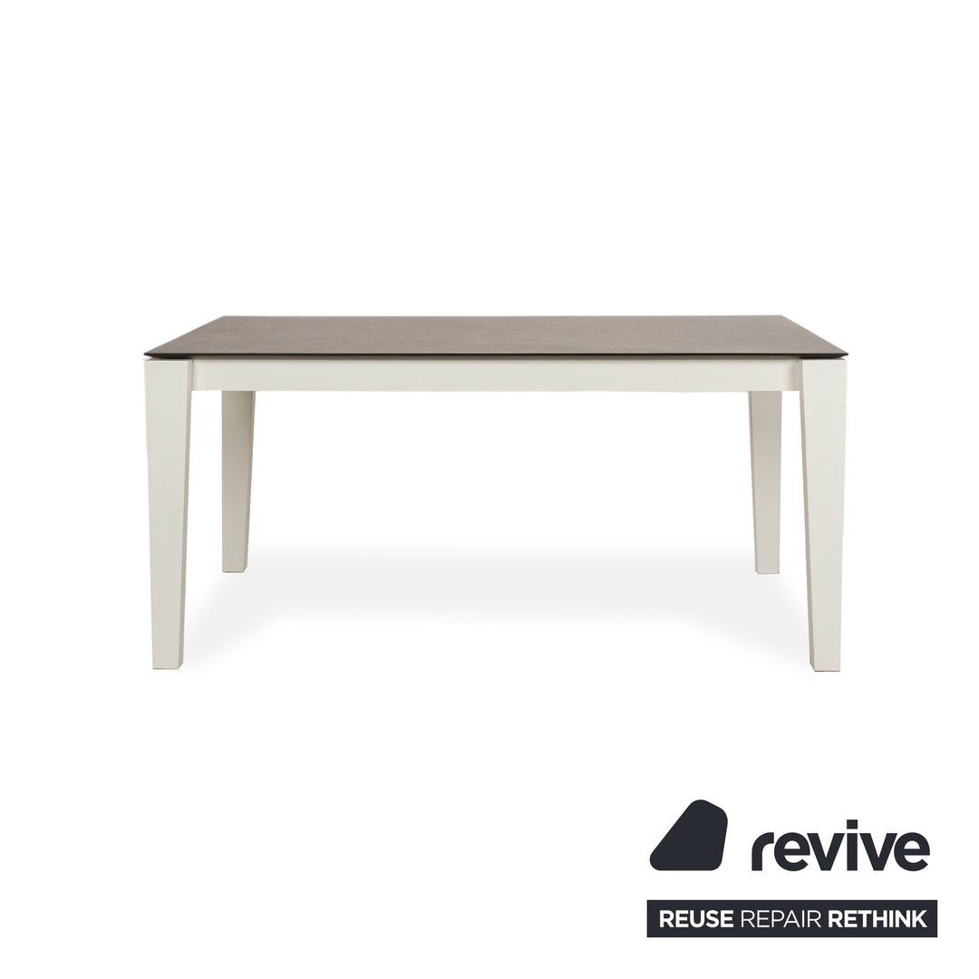 Mondo Qbis Dining Table Wood Resin Grey White