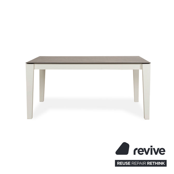 Mondo Qbis Dining Table Wood Resin Grey White