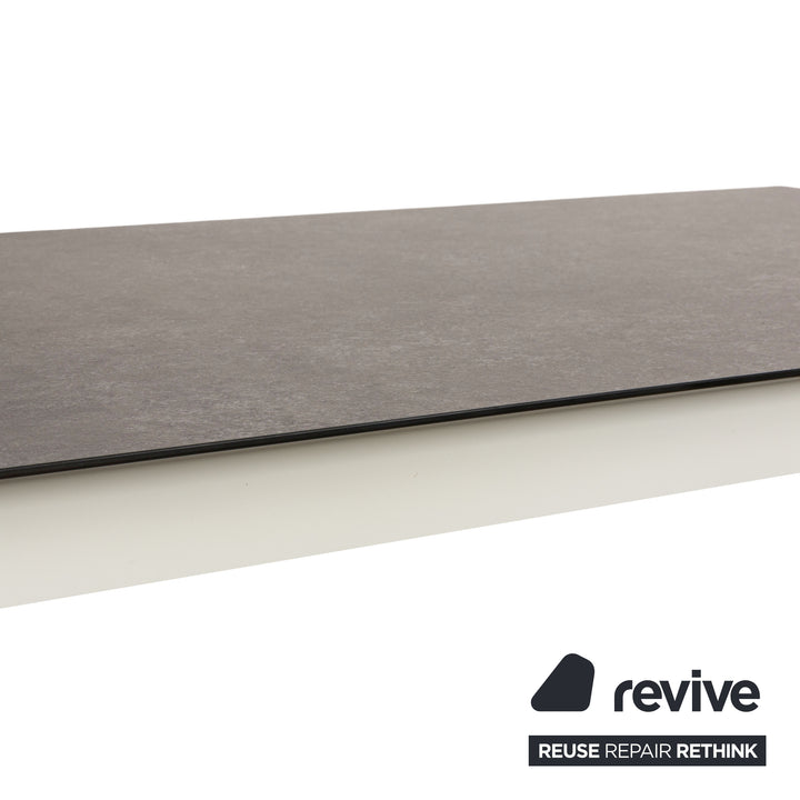 Mondo Qbis Dining Table Wood Resin Grey White