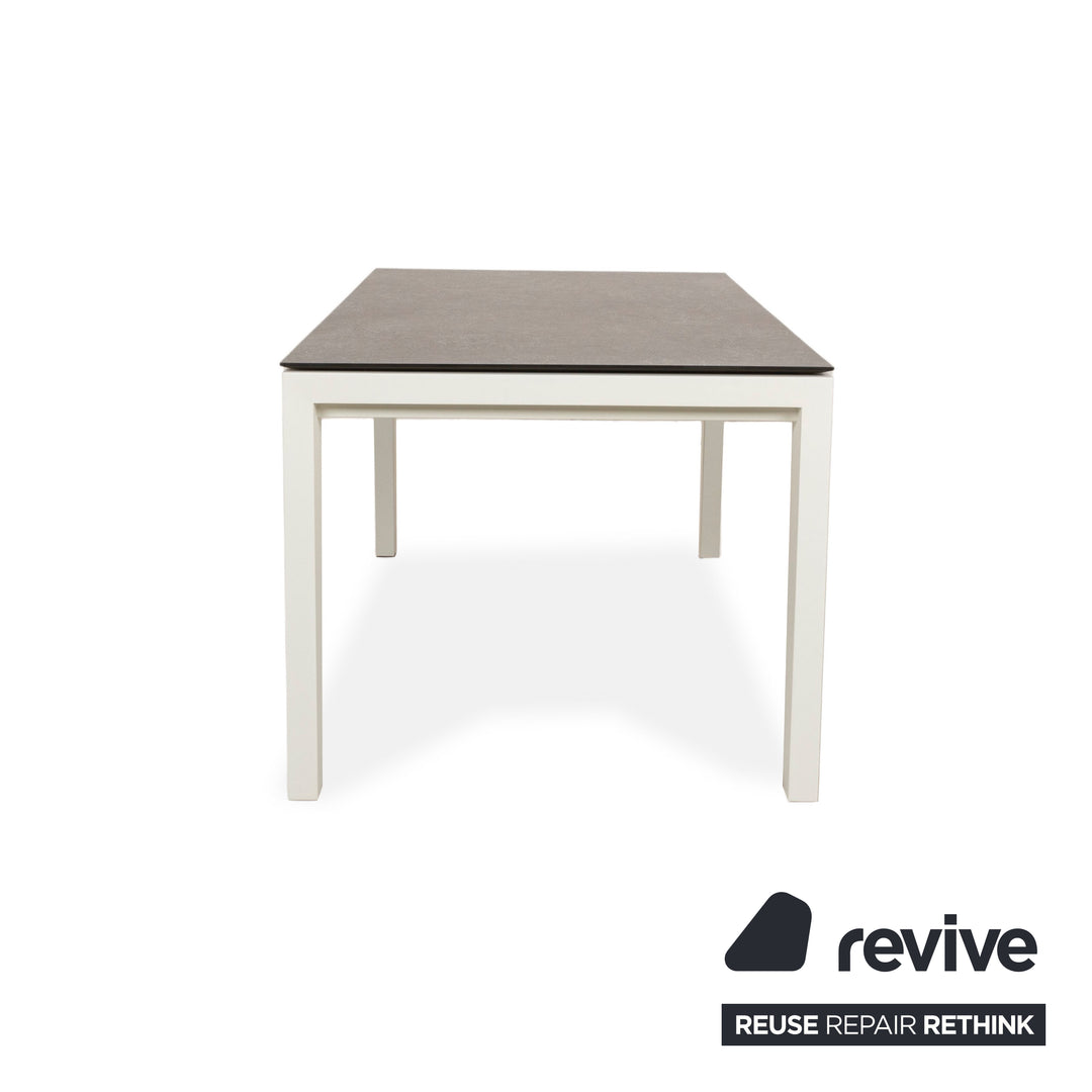 Mondo Qbis Dining Table Wood Resin Grey White
