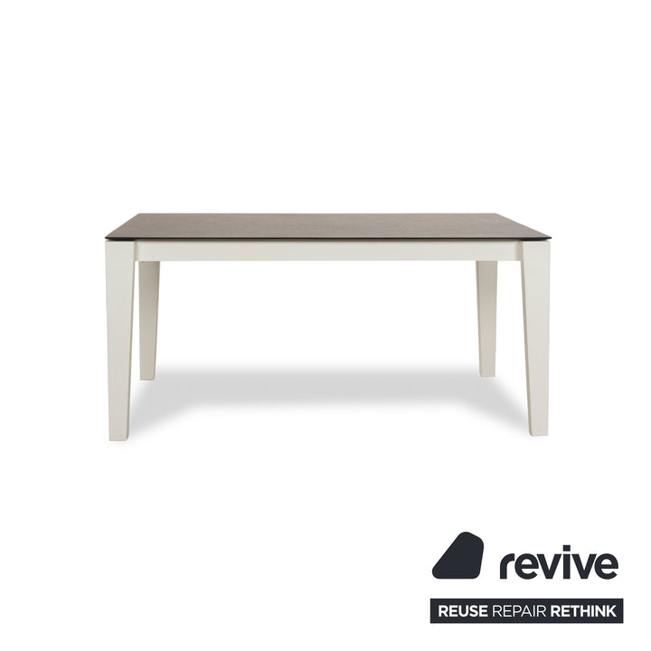 Mondo Qbis Dining Table Wood Resin Grey White