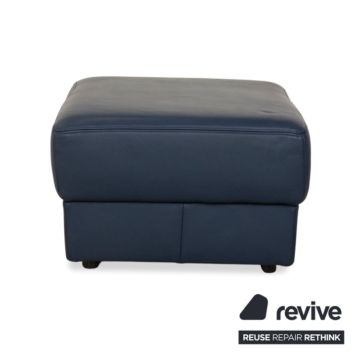 Musterring Leder Hocker Blau