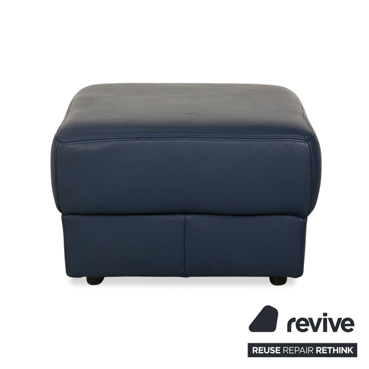 Musterring Leder Hocker Blau