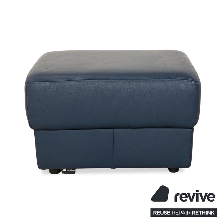 Musterring Leder Hocker Blau