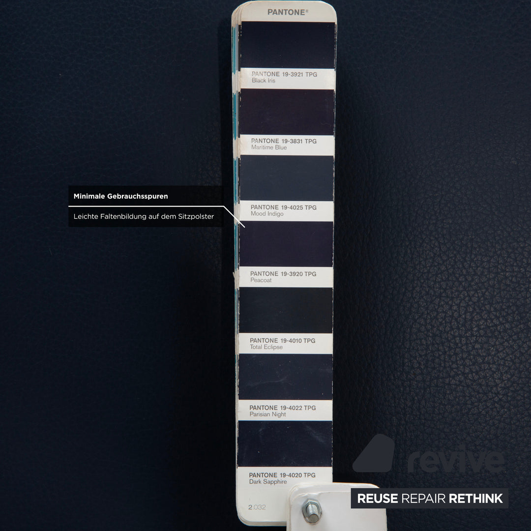 Musterring Leder Hocker Blau