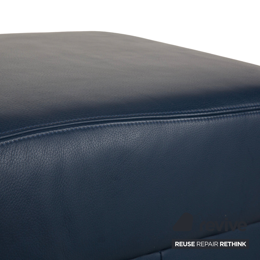 Musterring Leder Hocker Blau