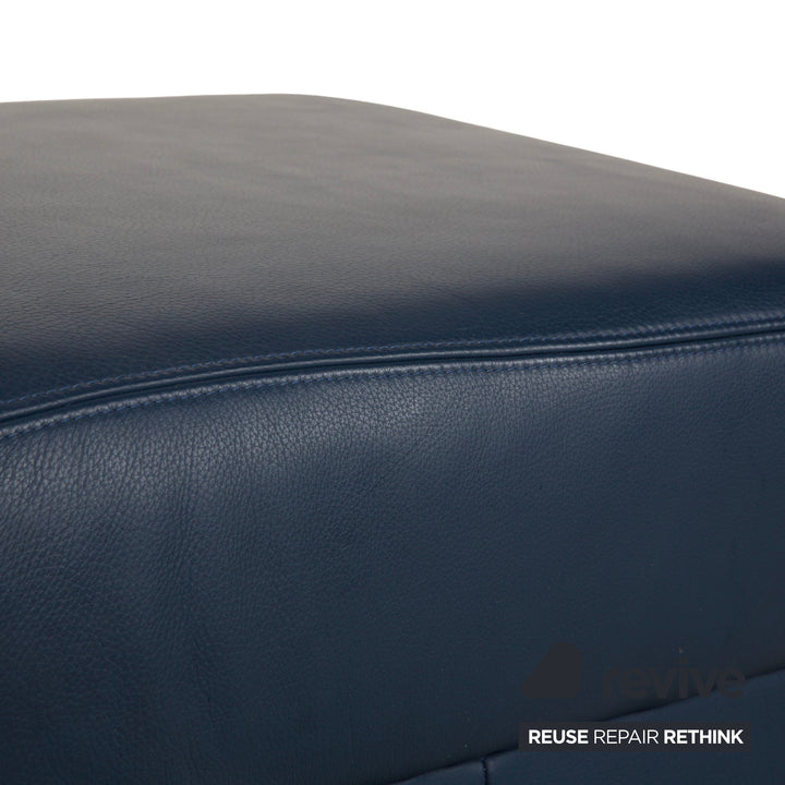 Musterring Leder Hocker Blau