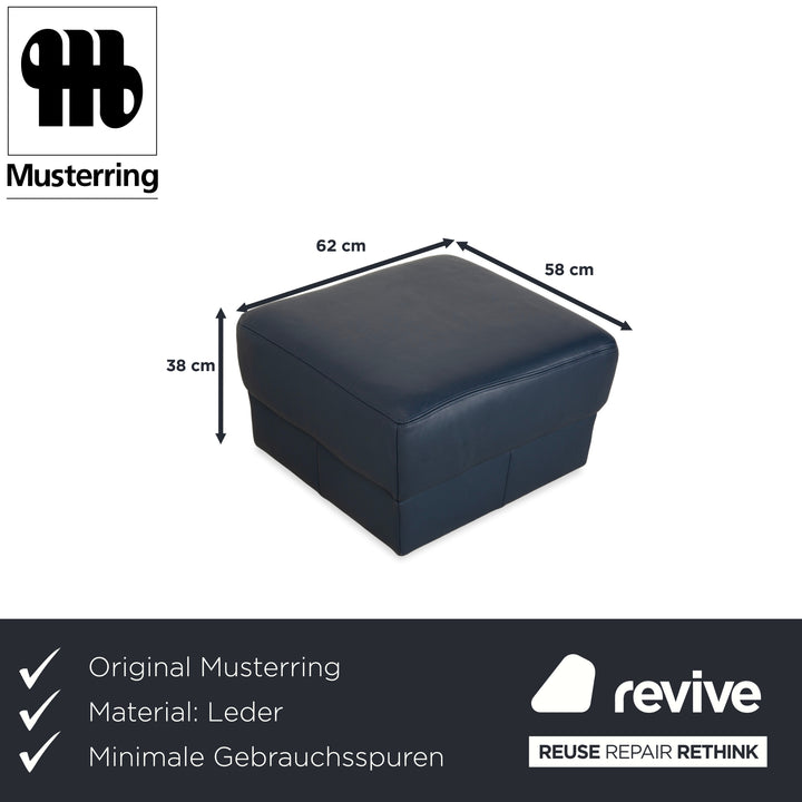 Musterring Leder Hocker Blau