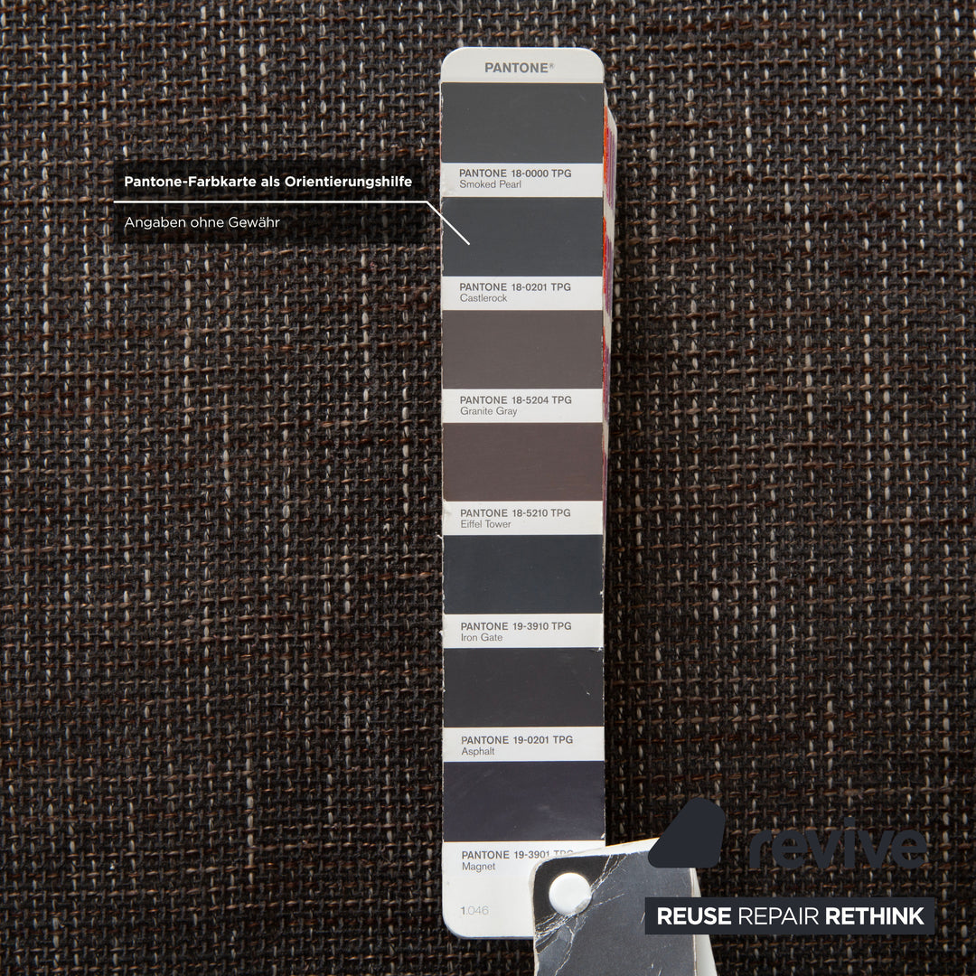 Canapé d'angle en tissu Musterring gris à fonction manuelle