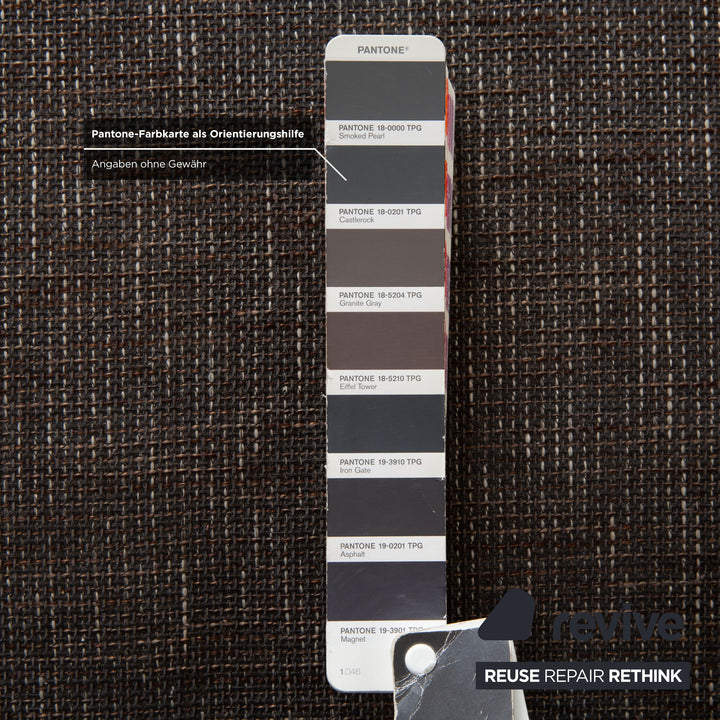 Canapé d'angle en tissu Musterring gris à fonction manuelle