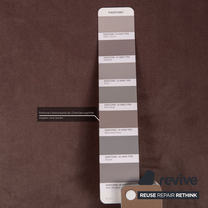 Natuzzi Audacia Fabric Sofa Brown Three Seater Couch