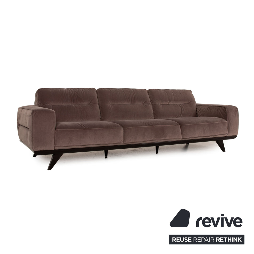 Natuzzi Audacia Fabric Sofa Brown Three Seater Couch