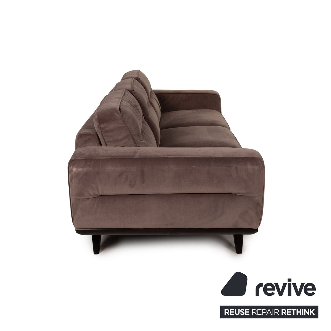 Natuzzi Audacia Fabric Sofa Brown Three Seater Couch