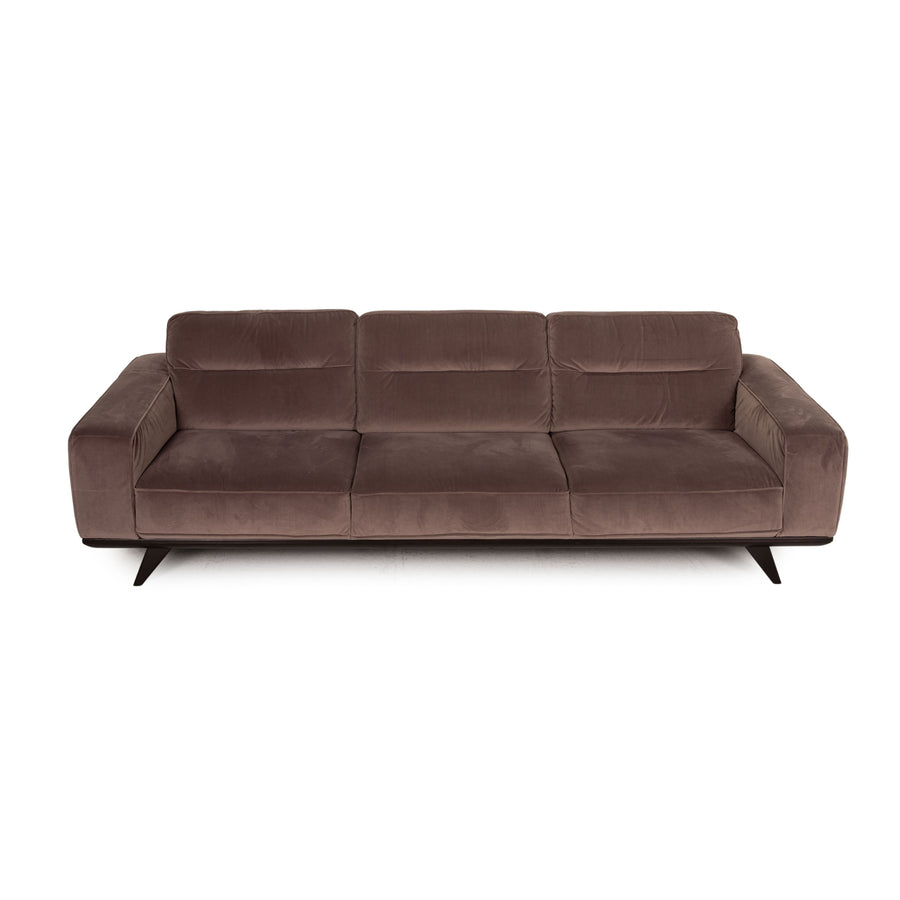 Natuzzi Audacia Fabric Sofa Brown Three Seater Couch