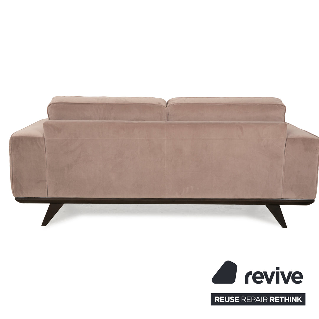Natuzzi Audacia Fabric Sofa Brown Two Seater Couch