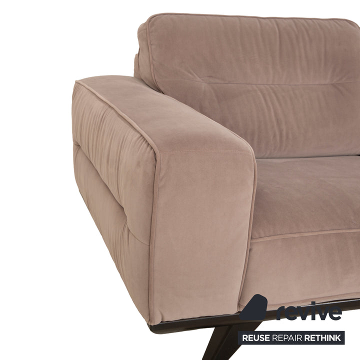 Natuzzi Audacia Fabric Sofa Brown Two Seater Couch