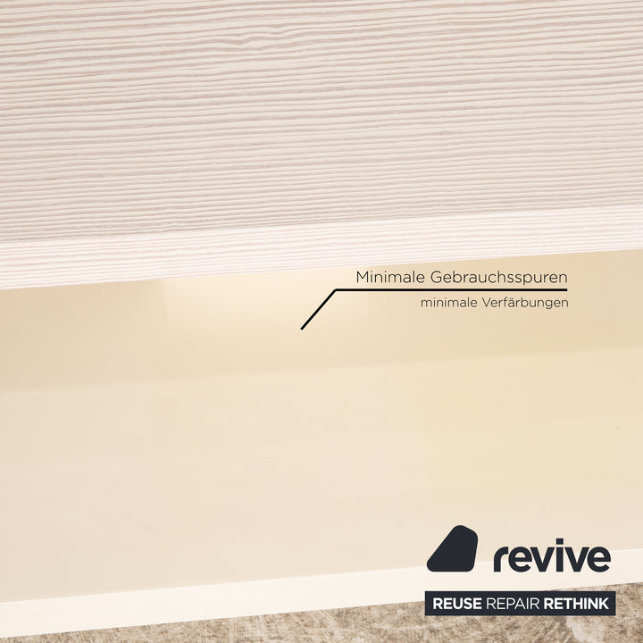 Table basse en bois Natuzzi fonction crème