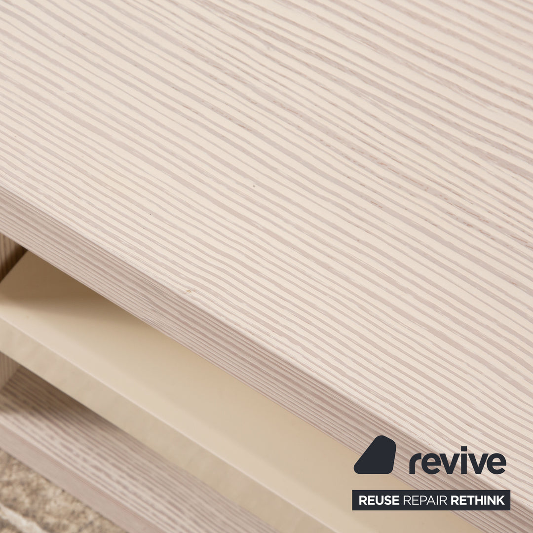 Table basse en bois Natuzzi fonction crème