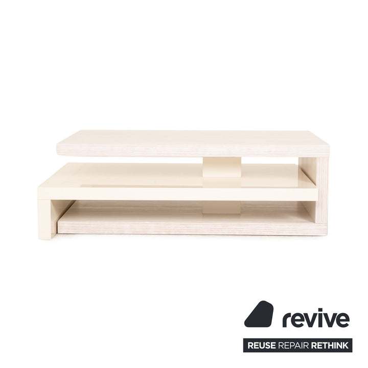 Table basse en bois Natuzzi fonction crème