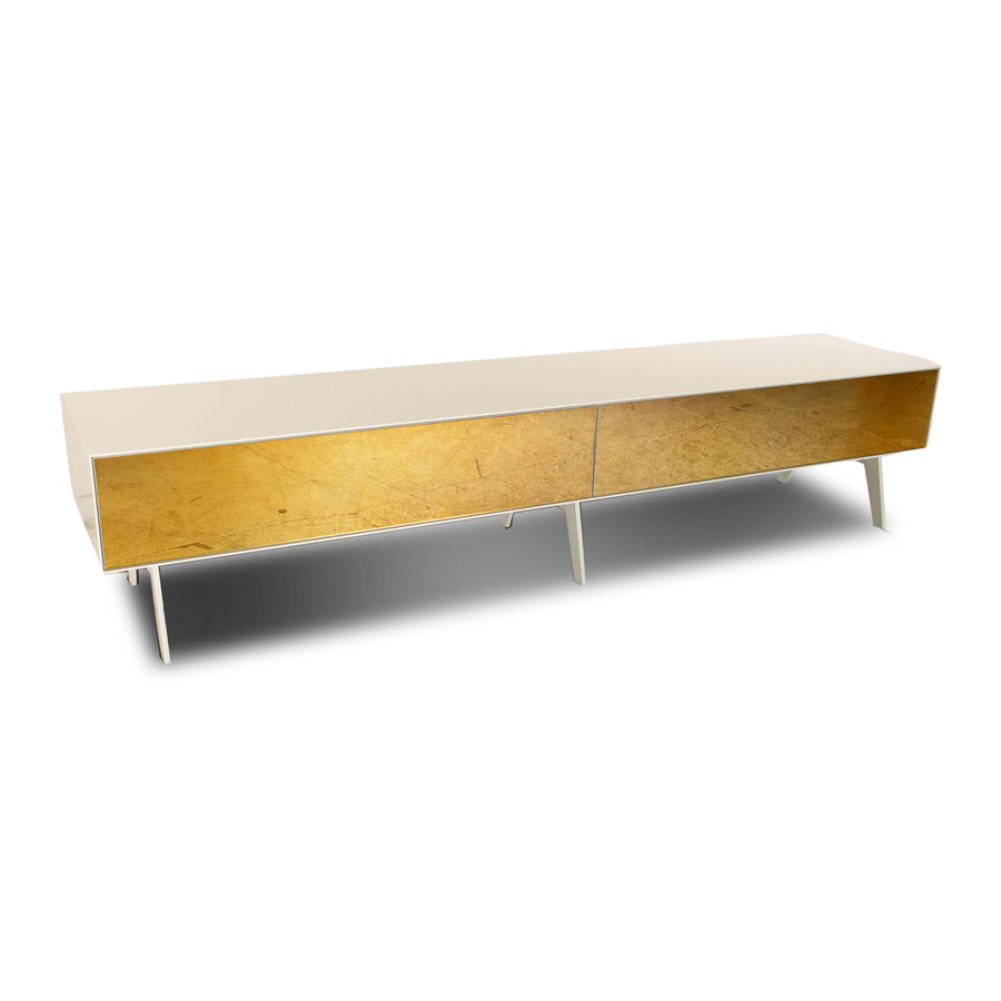 Piure Nex Glamour Holz Sideboard Weiß Gold 219,8 x 47 x 48 cm