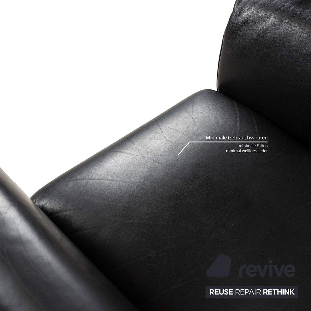Fauteuil en cuir Rolf Benz 250 noir