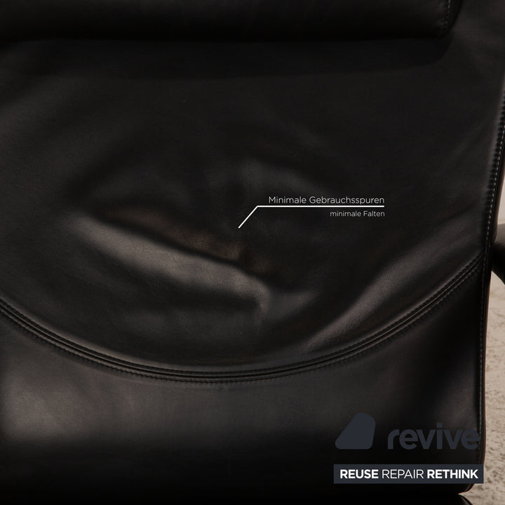Fauteuil en cuir Rolf Benz 3100 noir