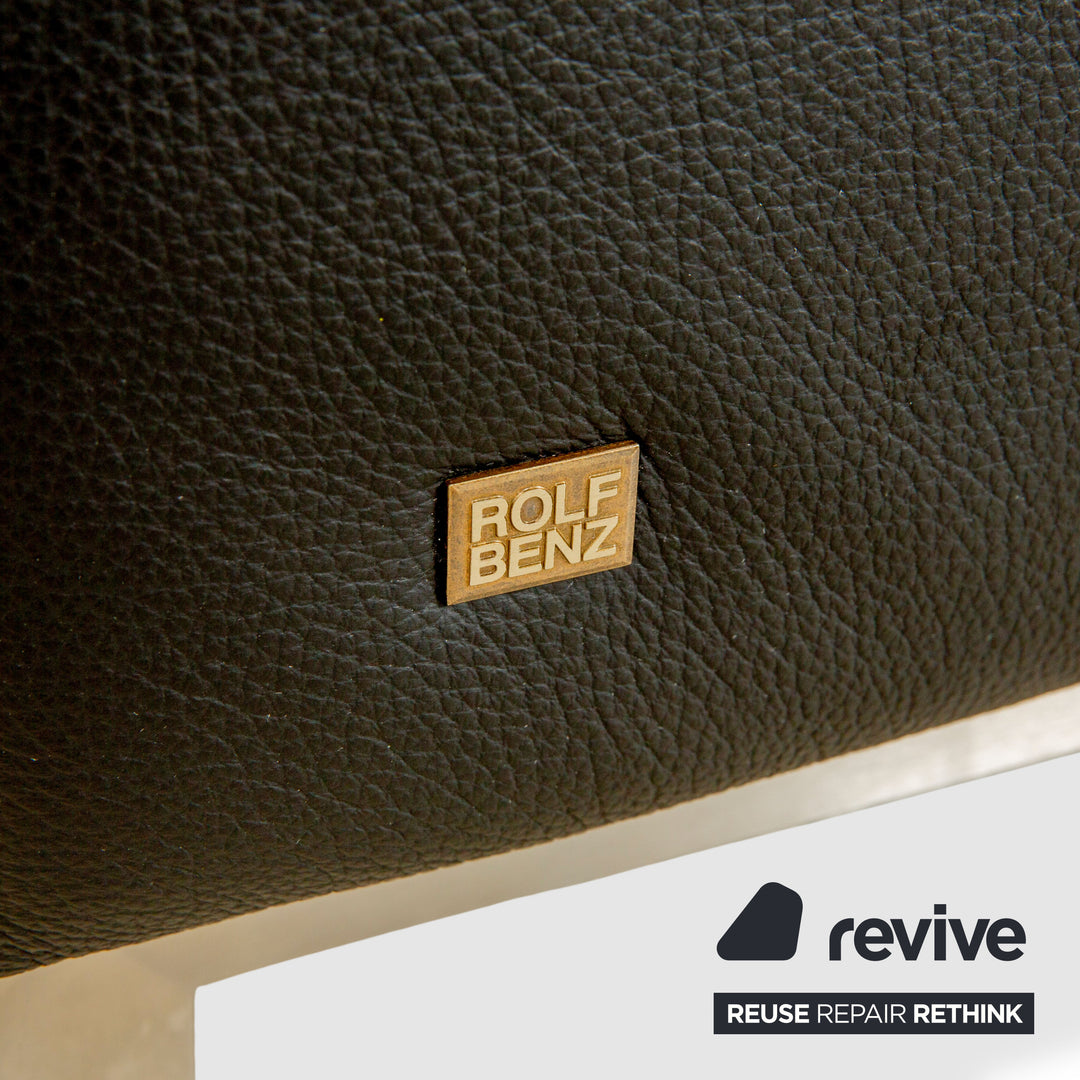 Rolf Benz 318 Linea Leather Armchair Black
