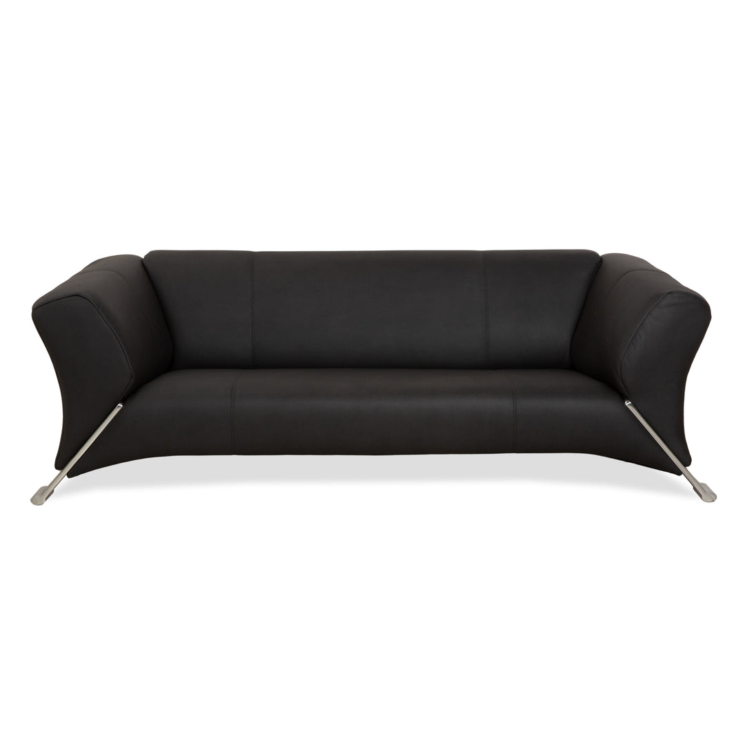 Rolf Benz 322 Stoff Dreisitzer Anthrazit Dunkelgrau Sofa Couch Neubezug