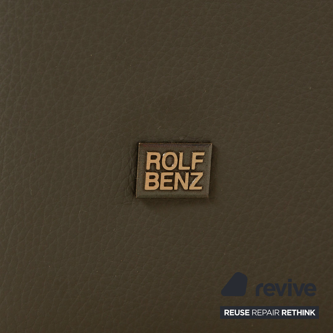 Rolf Benz 620 Leder Sitzbank Grau