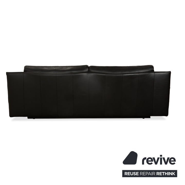 Rolf Benz 6500 Leder Dreisitzer Schwarz Sofa Couch manuelle Funktion
