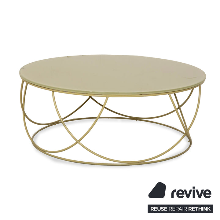 Rolf Benz 8770 Glas Grün Oliv Couchtisch 80 cm