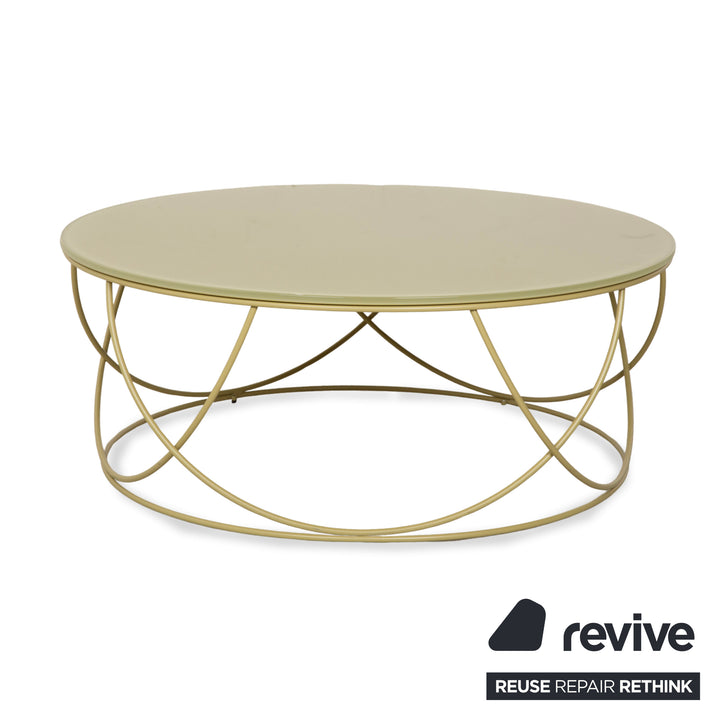 Rolf Benz 8770 Glas Grün Oliv Couchtisch 80 cm