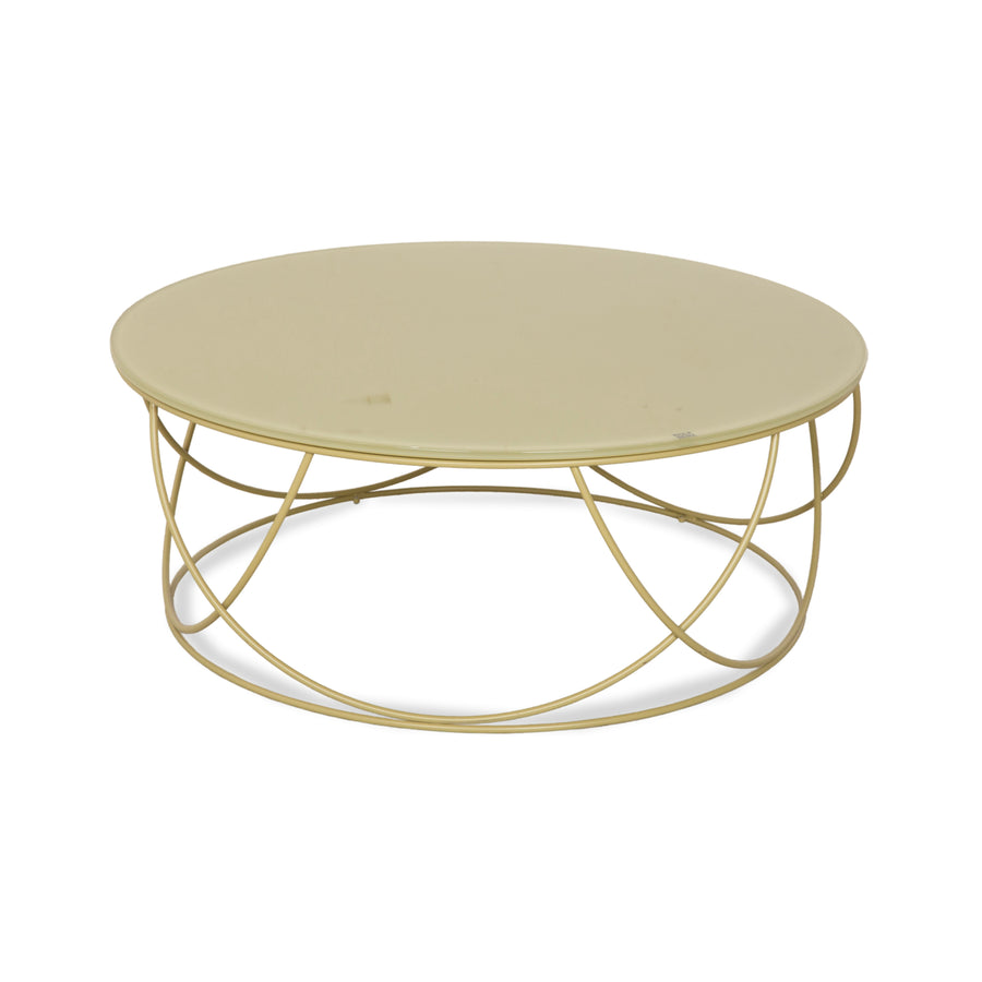Rolf Benz 8770 Glas Grün Oliv Couchtisch 80 cm