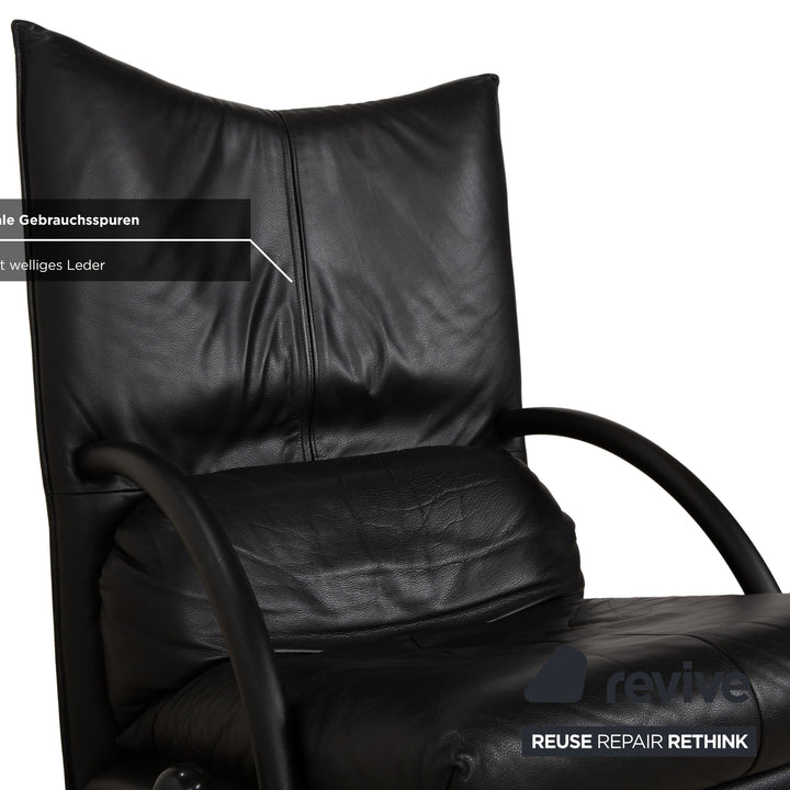 Rolf Benz BMP 418 Leder Sessel Schwarz
