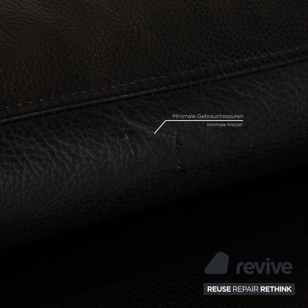 Rolf Benz Ego Fauteuil En Cuir Noir