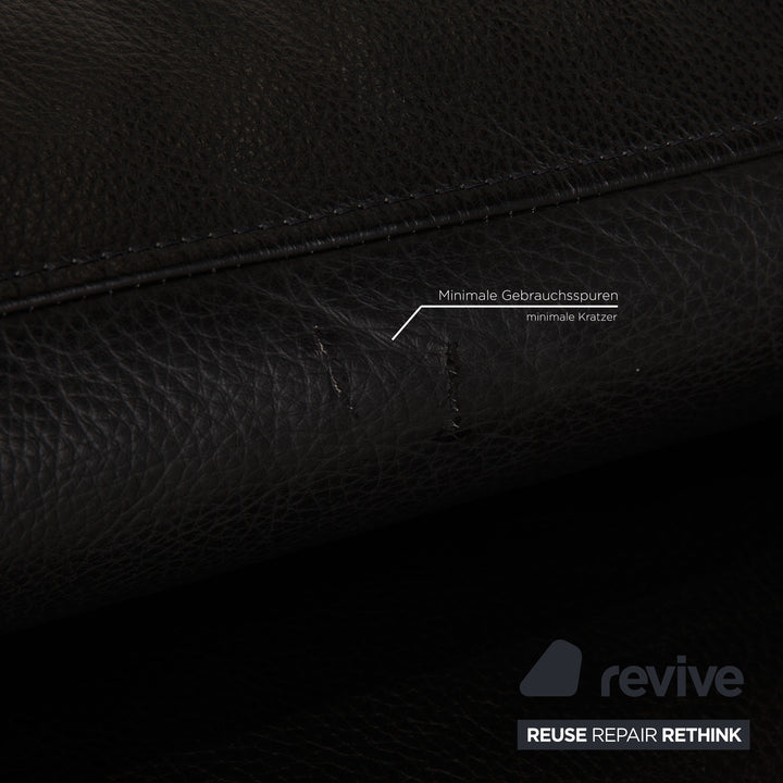Rolf Benz Ego Fauteuil En Cuir Noir