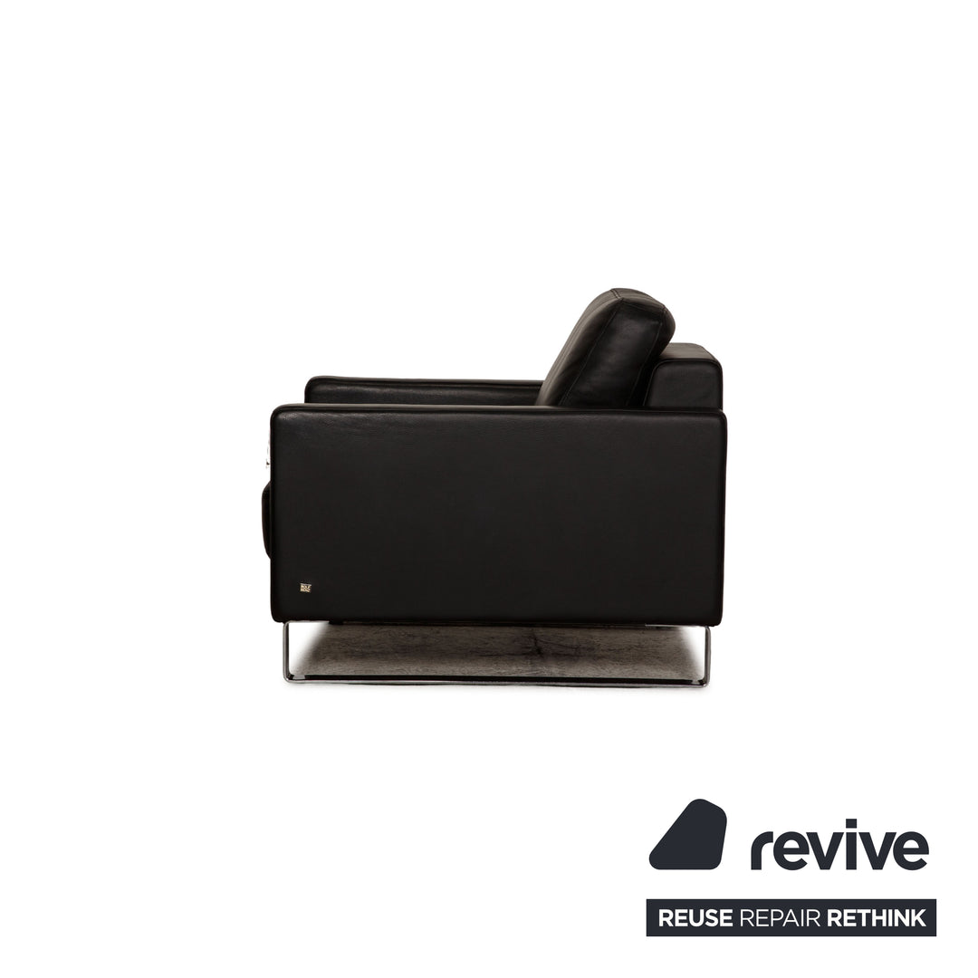 Rolf Benz Ego Fauteuil En Cuir Noir
