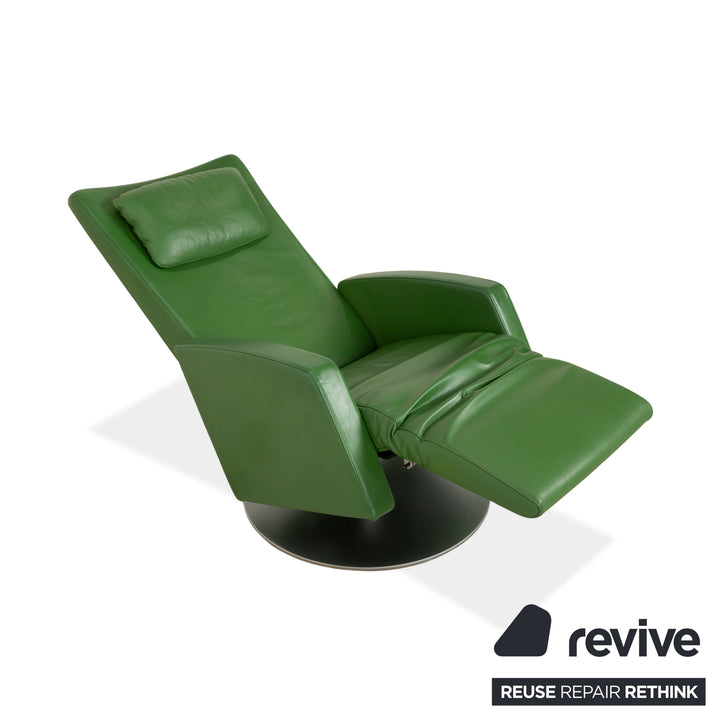 Rolf Benz LSE 5800 Leder Sessel Grün manuelle Funktion