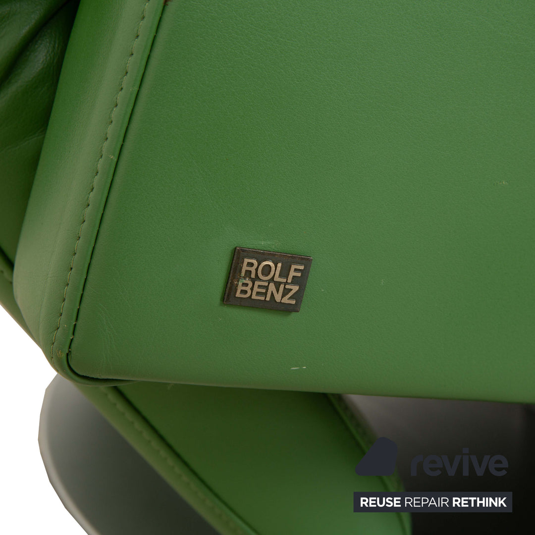 Rolf Benz LSE 5800 Leder Sessel Grün manuelle Funktion