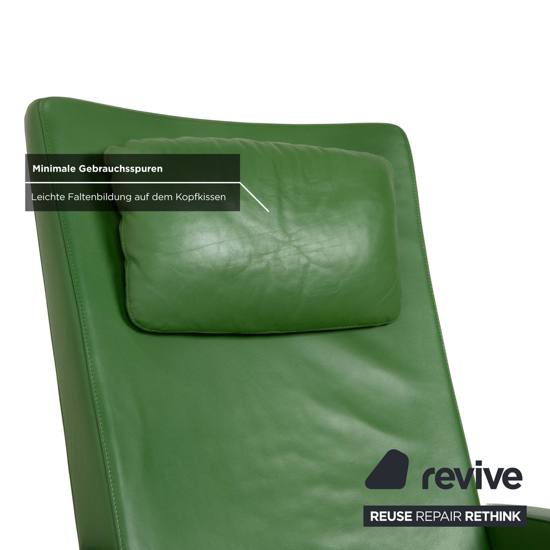 Rolf Benz LSE 5800 Leder Sessel Grün manuelle Funktion