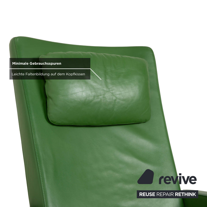 Rolf Benz LSE 5800 Leder Sessel Grün manuelle Funktion