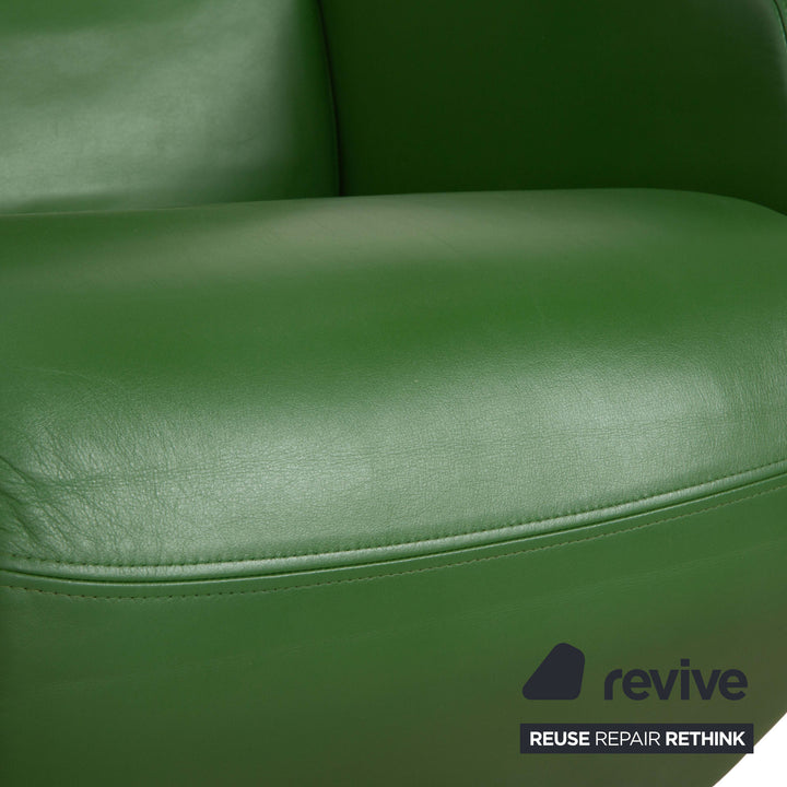 Rolf Benz LSE 5800 Leder Sessel Grün manuelle Funktion