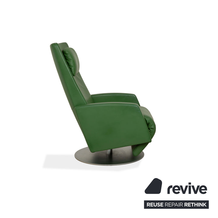 Rolf Benz LSE 5800 Leder Sessel Grün manuelle Funktion
