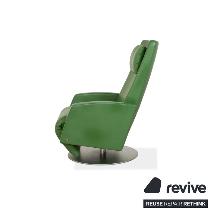 Rolf Benz LSE 5800 Leder Sessel Grün manuelle Funktion