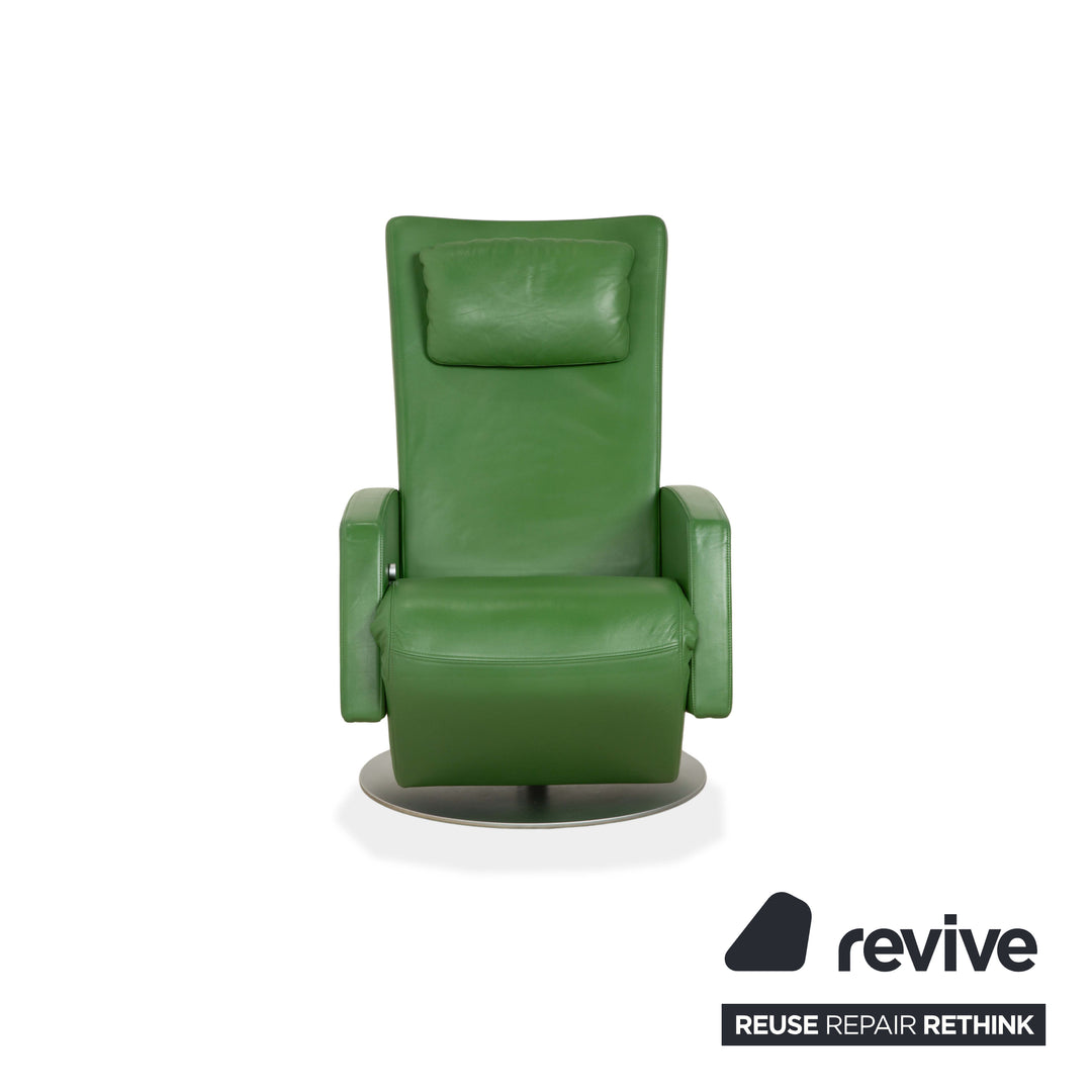 Rolf Benz LSE 5800 Leder Sessel Grün manuelle Funktion