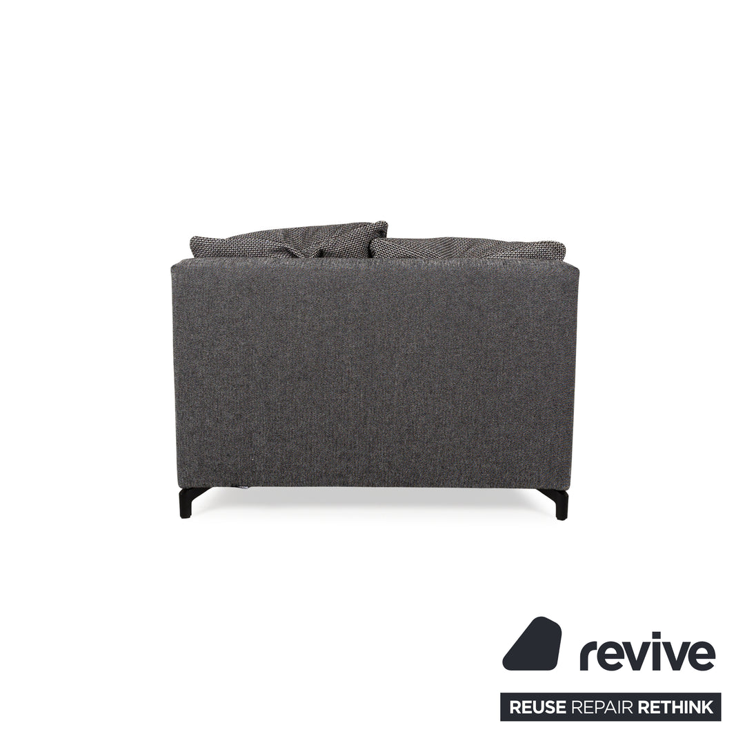 Rolf Benz Nuvola Fabric Lounger Grey Black Daybed