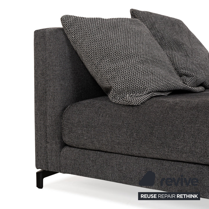 Rolf Benz Nuvola Fabric Lounger Grey Black Daybed